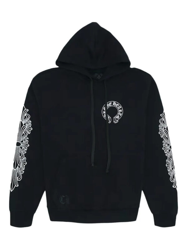 Chrome Hearts Hearts Horse Shoe Floral long-sleeve hoodie